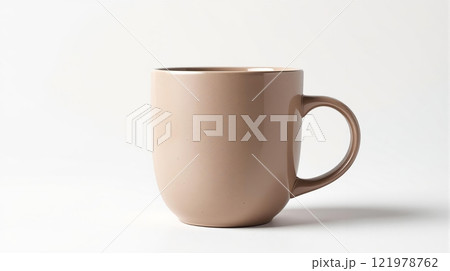 Mocha Mousse Colored Cup on White Background 121978762