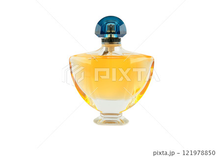 perfume in bottle isolated on white background. 121978850