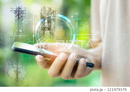 Concept of high-speed communication, 5G and 6G technology Concept of high-speed communication, 5G and 6G technology 121979376