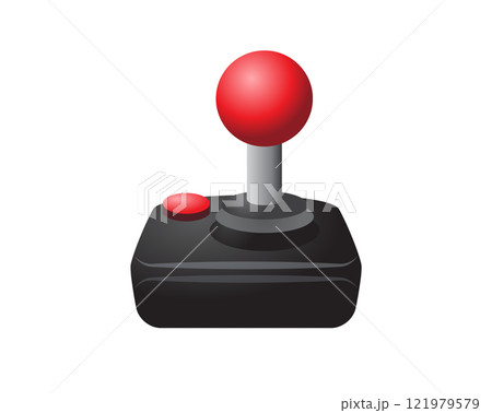 Gradient black and red game joystick controller icon 121979579