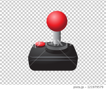 Gradient black and red game joystick controller icon 121979579