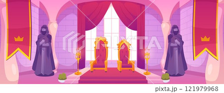 Medieval throne room. Royal Palace. 121979968