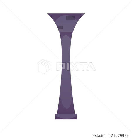 Ancient decorative column, vector flat antique architecture interior, stone pillar sculpture or monument isolated Ancient decorative column, vector flat antique architecture interior, stone pillar sculpture or monument isolated 121979978