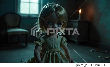 Creepy Doll with big eyes Creepy Doll with big eyes 121980612