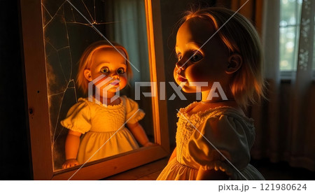 Creepy Doll with big eyes Creepy Doll with big eyes 121980624