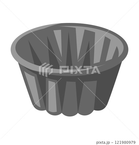 Illustration of muffin tin. Stylized bakery object for cooking recipe and menu. Illustration of muffin tin. Stylized bakery object for cooking recipe and menu. 121980979
