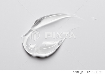 A swab sample of a moisturizing cosmetic gel body cream. A swab sample of a moisturizing cosmetic gel body cream. 121981196