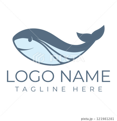 Logo image design illustration of a whale. Logo image design illustration of a whale. 121981281