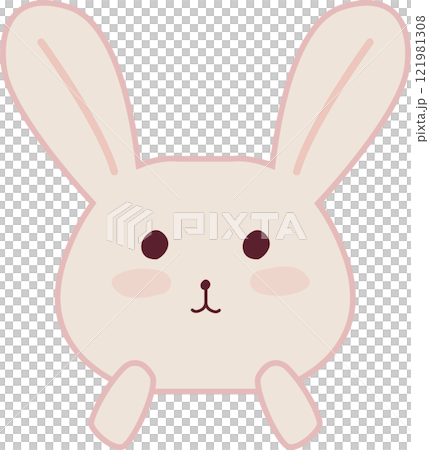 簡單可愛的兔子圖示說明 簡單可愛的兔子圖示說明 121981308