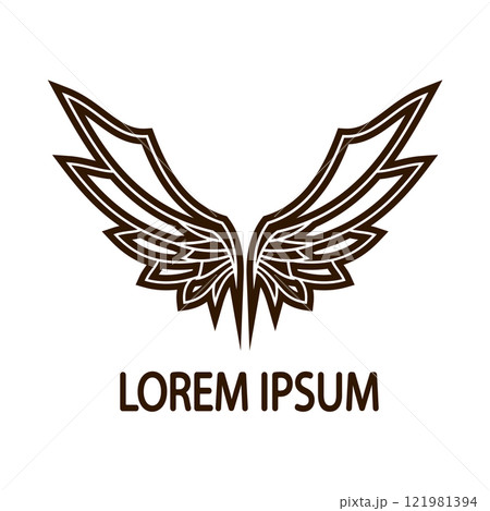 Flying wings logo illustration. Flying wings logo illustration. 121981394