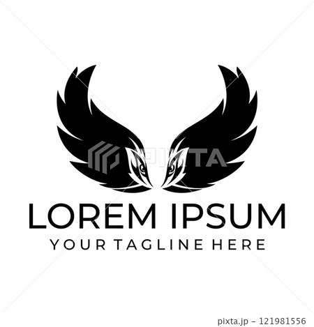 Flying wings logo illustration. 121981556