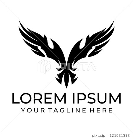 Flying wings logo illustration. 121981558