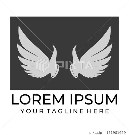 Flying wings logo illustration. 121981669