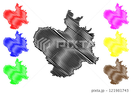 Purba Bardhaman district (West Bengal State, Republic of India) map vector illustration, scribble sketch Purba Bardhaman map Purba Bardhaman district (West Bengal State, Republic of India) map vector illustration, scribble sketch Purba Bardhaman map 121981743