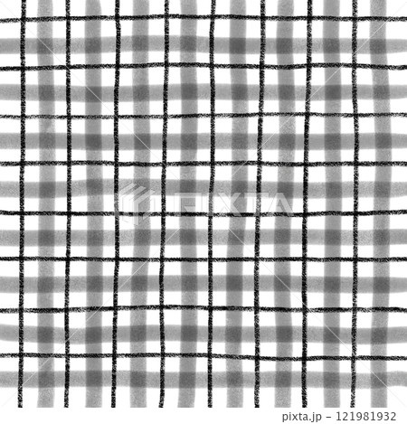 Black Plaid Gingham Hand Drawn Background Pattern Overlay Black Plaid Gingham Hand Drawn Background Pattern Overlay 121981932
