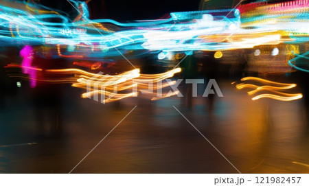 Colorful lights enhance night event vibes 121982457