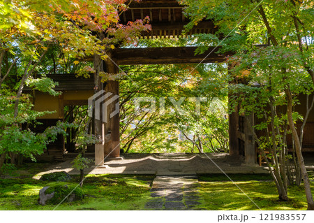 山門と庭園 121983557