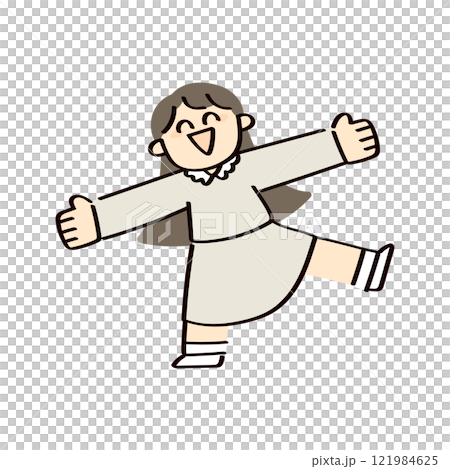 Illustration of a happy child 121984625