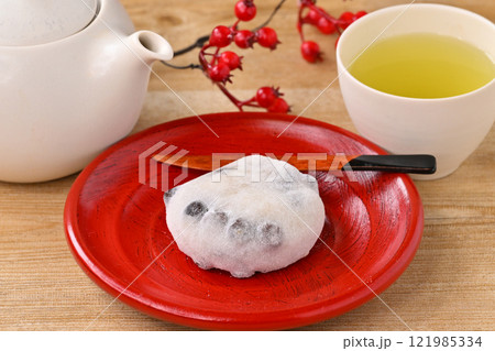 豆大福、豆だいふく、和菓子、だいふく、大福餅、大福、和スイーツ、緑茶、だいふく餅 121985334