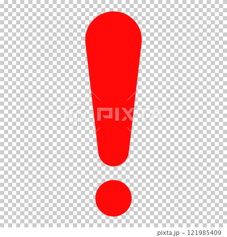 簡單的紅色感嘆號圖標 簡單的紅色感嘆號圖標 121985409