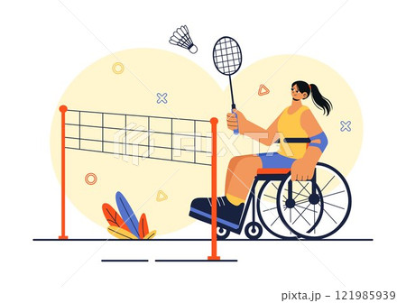 Sports for Disabled People Vector Illustration Featuring Sports Activities with Disabled Athletes, Promoting Diversity, Accessibility, and Equality Sports for Disabled People Vector Illustration Featuring Sports Activities with Disabled Athletes, Promoting Diversity, Accessibility, and Equality 121985939