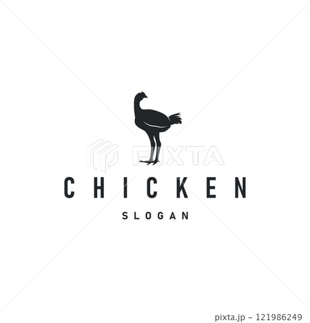 livestock design logo chicken farm simple minimalist silhouette for restaurant chicken livestock design logo chicken farm simple minimalist silhouette for restaurant chicken 121986249
