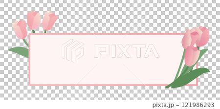 Tulip vector frame illustration 121986293