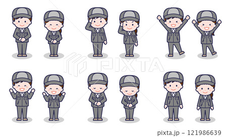 工場作業員の男女 01 121986639