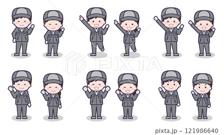 工場作業員の男女 02 121986640