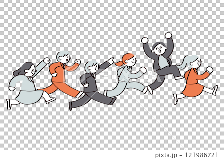 穿著跑步服的人的插圖 穿著跑步服的人的插圖 121986721