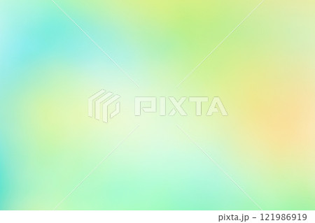 緑・オレンジ色系のカラフルでふんわりな背景 121986919
