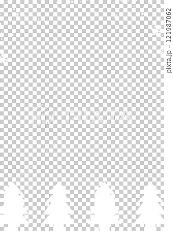 夜空のもみの木と雪の結晶の背景_縦 夜空のもみの木と雪の結晶の背景_縦 121987062