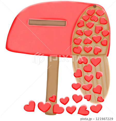 Valentine's mailbox overflowing with hearts, spreading love and joy. Valentine's mailbox overflowing with hearts, spreading love and joy. 121987229