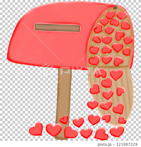Valentine's mailbox overflowing with hearts, spreading love and joy. Valentine's mailbox overflowing with hearts, spreading love and joy. 121987229