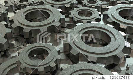 The Metal Gear for engine or Background concept 3d rendering. 121987458