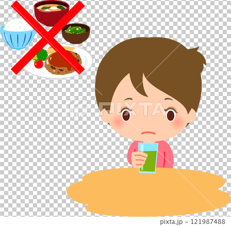 A woman skipping meals and drinking vegetable juice 121987488