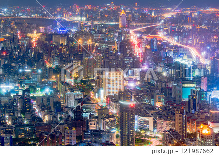 台湾 台北101からの夜景 台湾 台北101からの夜景 121987662