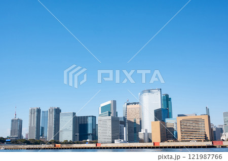 汐留の高層ビル群の風景 汐留の高層ビル群の風景 121987766