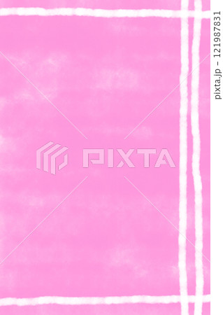 イラスト素材: ピンク背景の抽象画　線あり（斑） 121987831