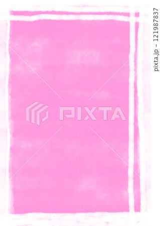 イラスト素材: ピンク背景の抽象画　線あり（斑） 121987837