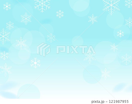雪の結晶の可愛い背景 121987955