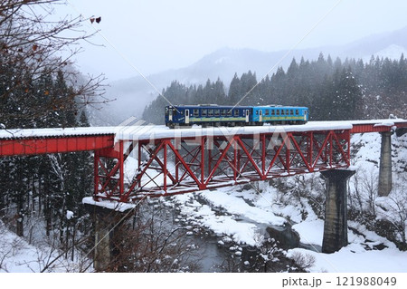 【秋田内陸縦貫鉄道】AN-8800形（秋田内陸線：萱草〜笑内） 121988049
