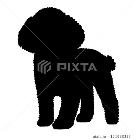 Toy poodle silhouette - Stock Illustration [121988315] - PIXTA