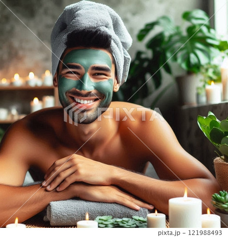 パックをする男性 121988493