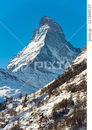 Majestic view of Matterhorn in Switzerland 121988527