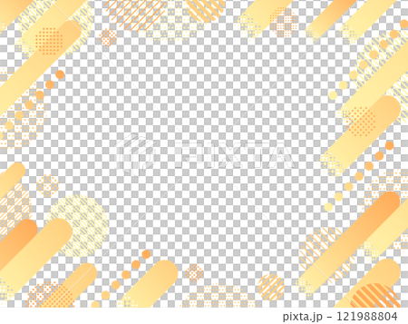 Orange ascending gradient line and dot and stripe pattern circle frame Orange ascending gradient line and dot and stripe pattern circle frame 121988804