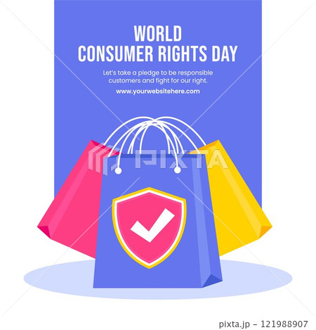 Social Media Illustration Celebrating World Consumer Rights Day Social Media Illustration Celebrating World Consumer Rights Day 121988907