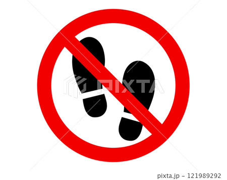 土足禁止（厳禁）マーク 121989292