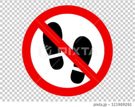 土足禁止（厳禁）マーク 121989292
