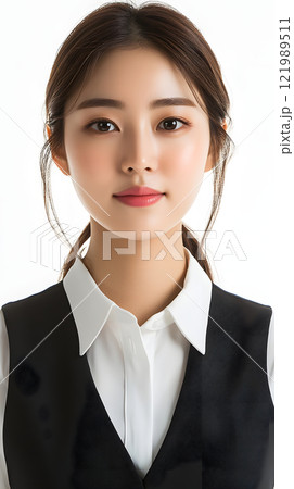 日本人女性の証明写真 121989511